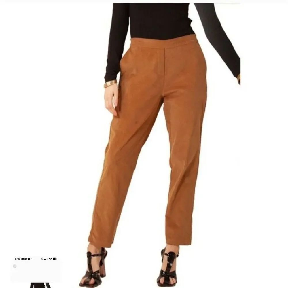 Hale Bob Camel Corduroy Skinny Pants Sz Small NWT
